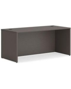 HON Mod 66inW Rectangle Desk Shell, Slate Teak