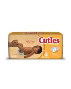 Cuties Baby Diapers, Size 1, 8-14 Lb, Box Of 50
