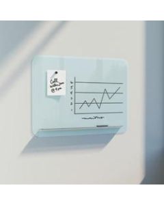 U Brands Magnetic White Glass  Dry Erase Board Frameless, 48x36