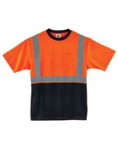 Ergodyne GloWear 8289BK Type-R Class 2 T-Shirt, Medium, Black/Orange