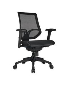 WorkPro 1000 Series Ergonomic Mesh/Mesh Mid-Back Task Chair, Black/Black