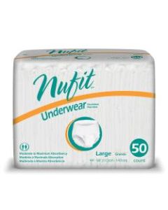 Nu-Fit Protective Underwear, Large, 44in-58in, Box Of 50