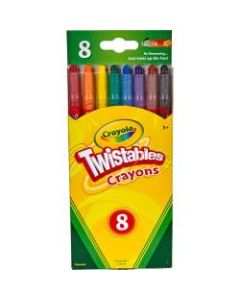 Crayola Twistables Crayons With Reusable Pouch, Assorted Colors, Pack Of 8