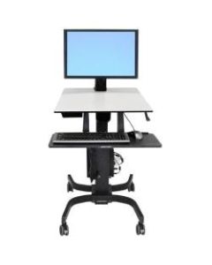 Ergotron WorkFit-C Single HD Sit Stand Computer Stand, Gray/Black