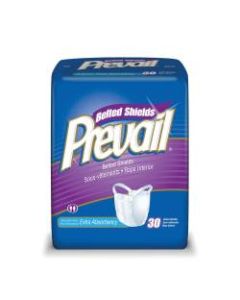 Prevail Belted Shield, One Size, White, Box Of 30