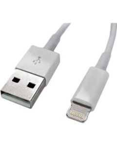 Premiertek 8 Pin Lightning USB 2.0 Data Sync & Charger Cable Connector Adapter - 3.28 ft Proprietary/USB Data Transfer Cable for iPad, iPhone, iPod - First End: 1 x Lightning Male Proprietary Connector - Second End: 1 x Type A Male USB - White - 1