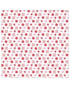 Amscan Valentines Day Printed Tissue Paper, 20in x 20in, Love Hearts, Pack Of 40 Pieces