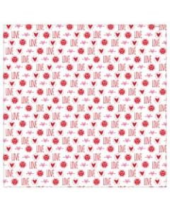 Amscan Valentines Day Printed Tissue Paper, 20in x 20in, Love Hearts, Pack Of 40 Pieces