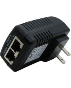 Premiertek Brand New Passive PoE Power Injector Input 100V~240V DC, 0.5A Output 48V AC/0.4A - 110 V AC, 220 V AC Input - 48 V DC, 400 mA Output - 1 x 10/100Base-TX Input Port(s) - 1 x 10/100Base-TX Output Port(s)