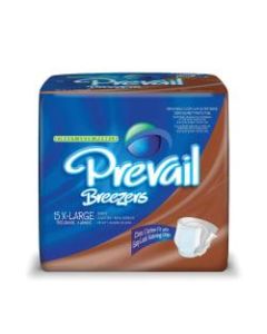 Breezers By Prevail Adult Briefs, X-Large, 59in-64in, Beige, Box Of 15