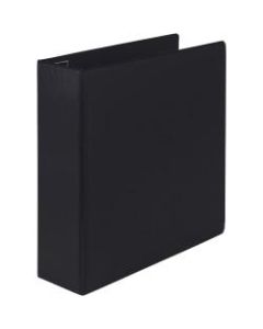Samsill Earths Choice Label Holder 3-Ring Binder, 3in D-Rings, Black