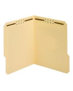 Office Depot Brand File Folders With Fasteners, 3/4in Expansion, 8 1/2in x 11in, Letter, Manila, Box of 25