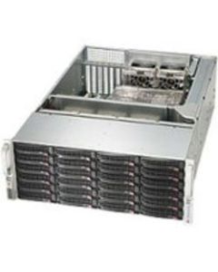 Supermicro SuperChassis SC846BE16-R1K28B System Cabinet - Rack-mountable - Black - 4U - 26 x Bay - 5 x Fan(s) Installed - 2 x 1280 W - EATX, ATX Motherboard Supported - 5 x Fan(s) Supported - 24 x External 3.5in Bay - 2 x External 2.5in Bay - 7x Slot(s)