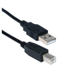 QVS USB Cable - Type A Male USB - Type B Male USB - 6ft - Black