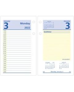 AT-A-GLANCE QuickNotes Daily Loose-Leaf Desk Calendar Refill, 3-1/2in x 6in, January To December 2022, E51750