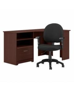 Bush Furniture Cabot 60inW Corner Desk And Office Chair, Harvest Cherry, Standard Delivery