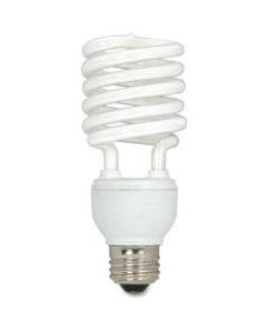 Satco 23-watt T2 Spiral CFL Bulb 3-pack - 23 W - 100 W Incandescent Equivalent Wattage - 120 V AC - 1600 lm - Spiral - T2 Size - White Light Color - E26 Base - 12000 Hour - 4400.3 deg.F (2426.8 deg.C) Color Temperature - 82 CRI