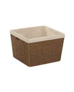 Honey-Can-Do Paper Rope Basket With Lining, Medium Size, Brown