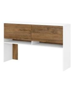 Bush Business Furniture Jamestown 61inW Hutch For 72inW Desk, Fresh Walnut/White, Standard Delivery