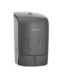 Alpine Wall-Mounted Dual Soap/Hand Sanitizer Dispenser, 9-13/16inH x 5-3/4inW x 3-3/4inD, Gray