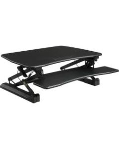 Lorell V2 Gas-Lift Sit-To-Stand Desk Riser, Black