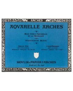 Arches Aquarelle Watercolor Block, 300 Lb, Cold Press, 12in x 16in