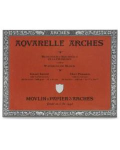 Arches Aquarelle Watercolor Block, 140 Lb, Hot Press, 12in x 16in