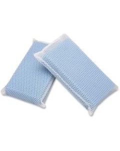 SKILCRAFT All-Purpose Mesh Scrubbers, 5inH x 3 1/2inW x 1 1/4inD, Blue, Box Of 24 (AbilityOne 7920-01-626-4444)
