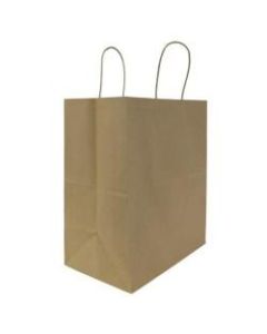 Karat Kraft Malibu Paper Shopping Bags, Brown, 14in x 7 1/2in x 12in, Case Of 250 Bags
