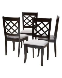 Baxton Studio 9726 Dining Chairs, Gray, Set Of 4 Chairs