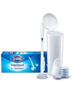 Clorox ToiletWand Disposable Toilet Clean System - 1 Kit (Includes: ToiletWand, Storage Caddy, Disinfecting ToiletWand Refill Heads)