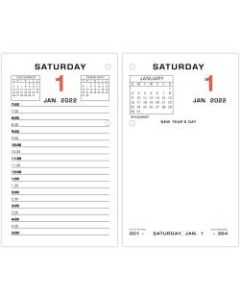 AT-A-GLANCE Daily Desk Calendar Refill, 3-1/2in x 6in, January To December 2022, E01750
