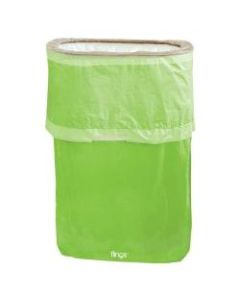 Amscan Pop-Up Plastic Trash Fling Bins, 13 Gallons, Kiwi Green, Pack Of 3 Bins