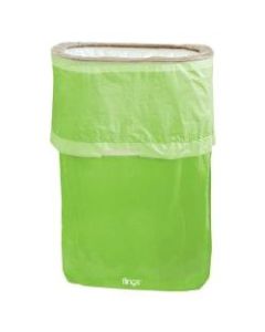 Amscan Pop-Up Plastic Trash Fling Bins, 13 Gallons, Kiwi Green, Pack Of 3 Bins