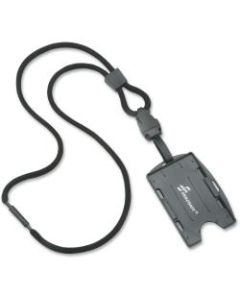 SKILCRAFT Dual-Sided ID Holder Lanyard, 36in, Gray, Pack Of 12 (AbilityOne 8455-01-625-8997)