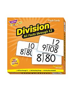Trend All Facts Skill Drill Flash Cards, Division 0-12, Pack Of 156 Cards
