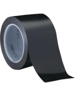 3M 471 Vinyl Tape, 3in Core, 3in x 36 Yd., Black, Case Of 12