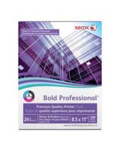 Xerox Bold Professional Premium Quality Printer Paper, Letter Size (8 1/2in x 11in), 98 (U.S.) Brightness, 24 Lb, FSC Certified, Ream Of 500 sheets