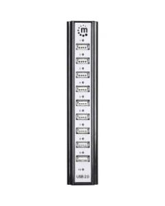 Manhattan 10-Port Hi-Speed USB Desktop Hub, AC or Bus Power