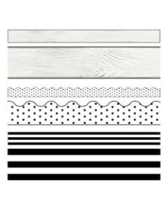 Schoolgirl Style Industrial Chic Border Set, 36ft x 3in, Pack of 34 Strips