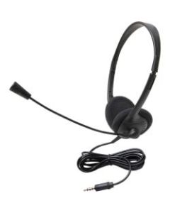 Califone 3065Avt Lightweight Stereo Headset W/Mic 3.5Mm - Stereo - Mini-phone (3.5mm) - Wired - 32 Ohm - 20 Hz - 20 kHz - Over-the-head - Binaural - Semi-open - 6 ft Cable - Electret Microphone - Black