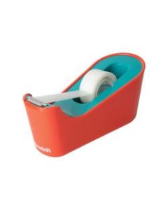 Scotch Desktop Tape Dispenser - 1in Core - Non-skid Base, Weighted Base - Coral - 1 Each