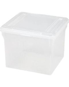 IRIS File Storage Cube Boxes, Letter Size, 13-3/4in x 13in x 11in, Clear, Pack Of 6 File Boxes
