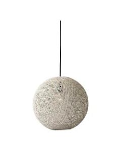 Adesso Havana Large Pendant Lamp, 15inW, Cream Shade/Black Base