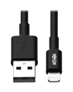 Tripp Lite 6ft Lightning to USB Sync / Charge Cable Apple MFI Certified - Lightning/USB for iPad, iPhone, iPod - 6 ft - 1 x Type A Male USB - 1 x Lightning Male Proprietary Connector - Black
