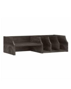 Bush Furniture Refinery Desktop Organizer With Shelves, Dark Gray Hickory, Standard Delivery