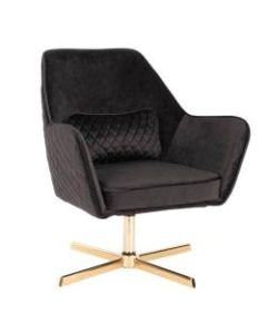 LumiSource Diana Contemporary Lounge Chair, Black/Gold