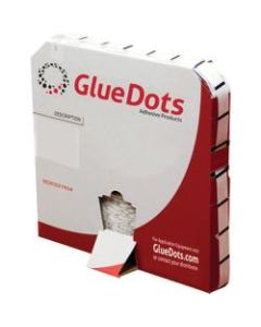 Glue Dots Low-Profile Dots, High Tack, 1/4in, Clear, Pack Of 4,000