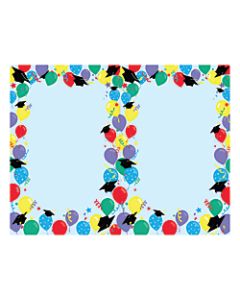 Great Papers! 2-Up Graduation Invitation, 5 1/2in x 8 1/2in, 110 Lb, Celebrate Grads Balloons, Multicolor, Pack Of 16