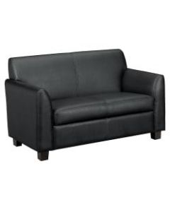 HON Circulate Bonded Leather Tailored Sofa, Black